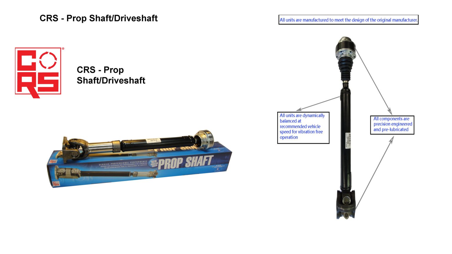 Prop Shaft Assembly