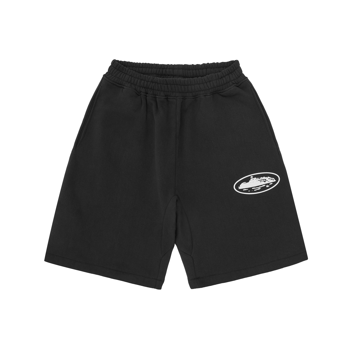 Island Puff Print Sweatshort Black