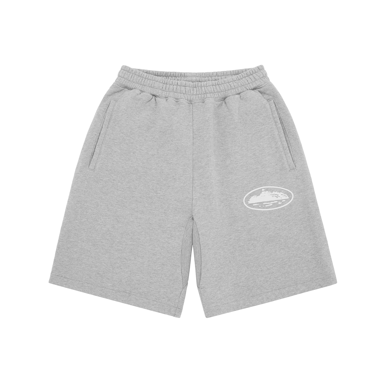 Island Puff Print Sweatshort Heather Grey